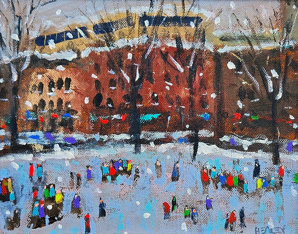 Paul Healey artwork 'Snowy Skate' at Gallery78 Fredericton, New Brunswick