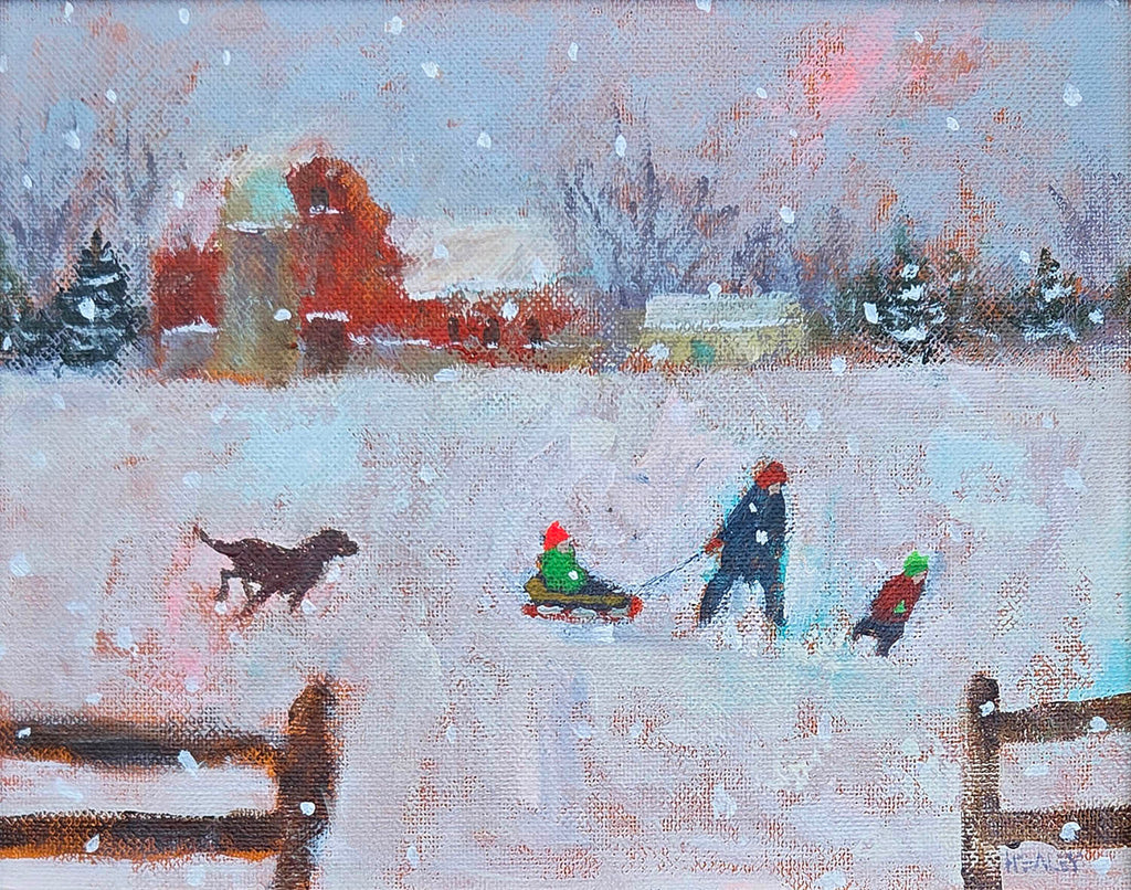 Paul Healey artwork 'Crossing the Field' at Gallery78 Fredericton, New Brunswick