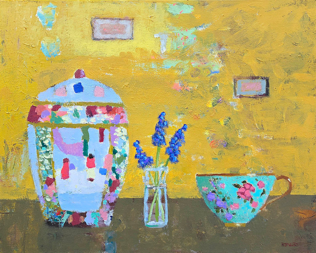 Paul Healey artwork 'Little Flowers, Vase and Cup' at Gallery78 Fredericton, New Brunswick