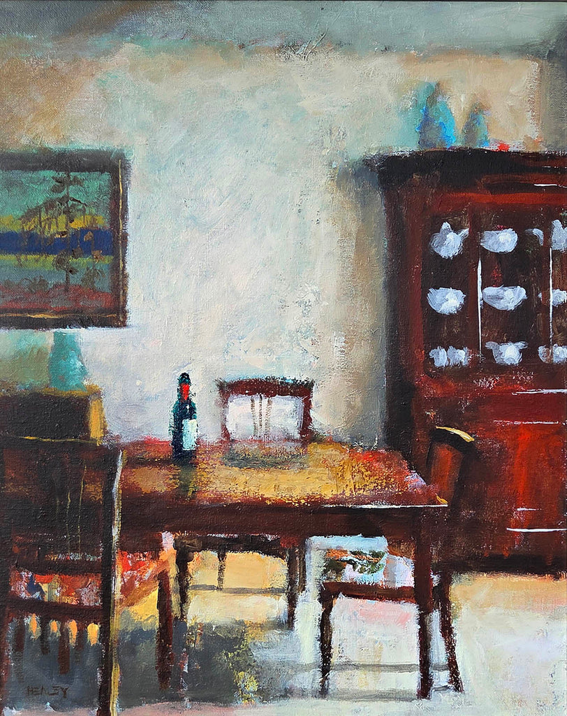 Paul Healey artwork 'Interior with Wine' at Gallery78 Fredericton, New Brunswick