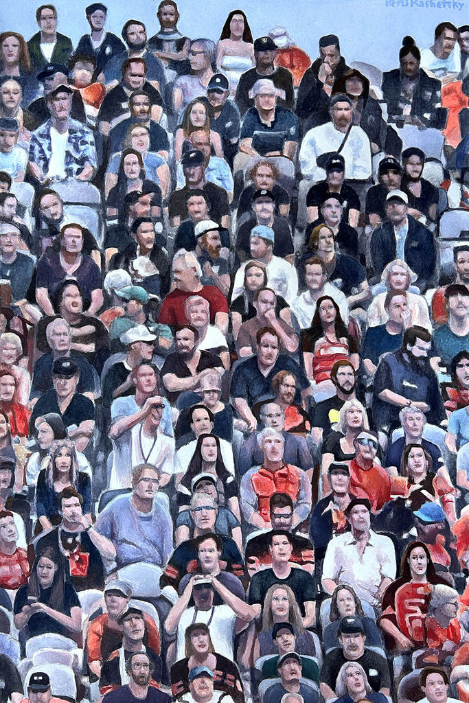 Herzl Kashetsky artwork 'Spectators' at Gallery78 Fredericton, New Brunswick