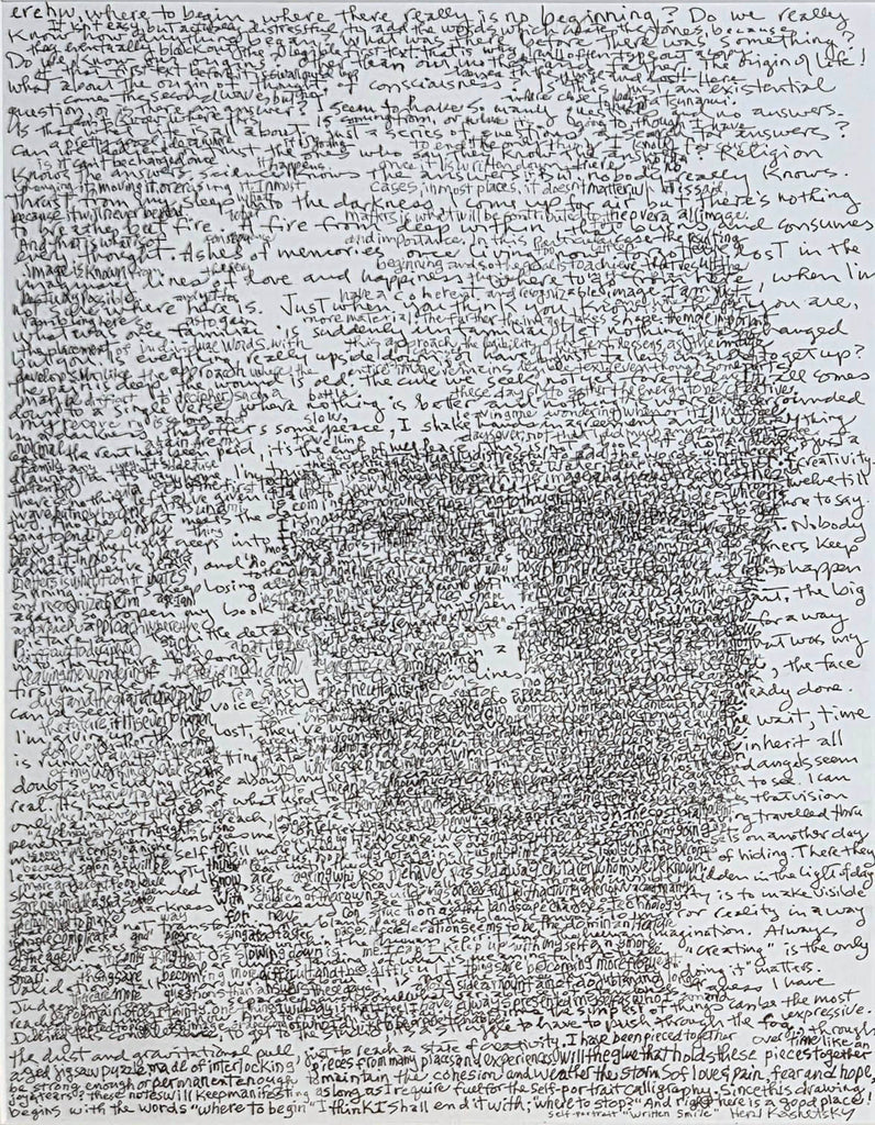 Herzl Kashetsky artwork 'Written Smile (self-portrait)' at Gallery78 Fredericton, New Brunswick