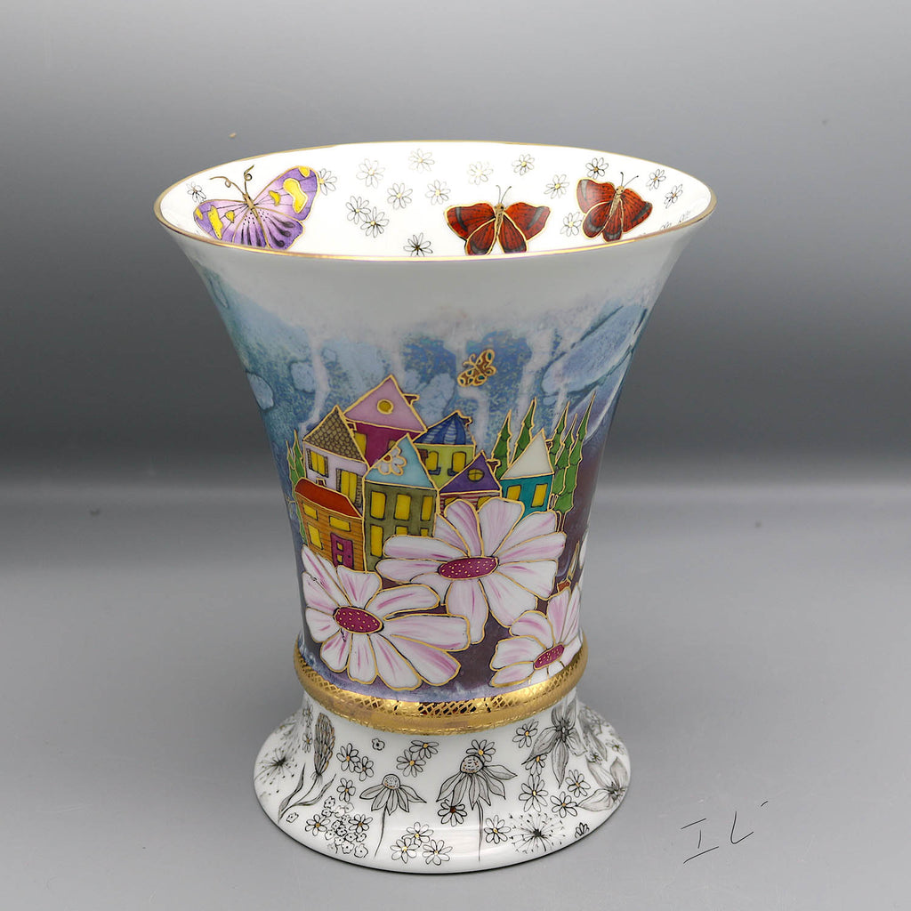 Isabelle Lafargue artwork 'When Houses Dance in Bloom' at Gallery78 Fredericton, New Brunswick