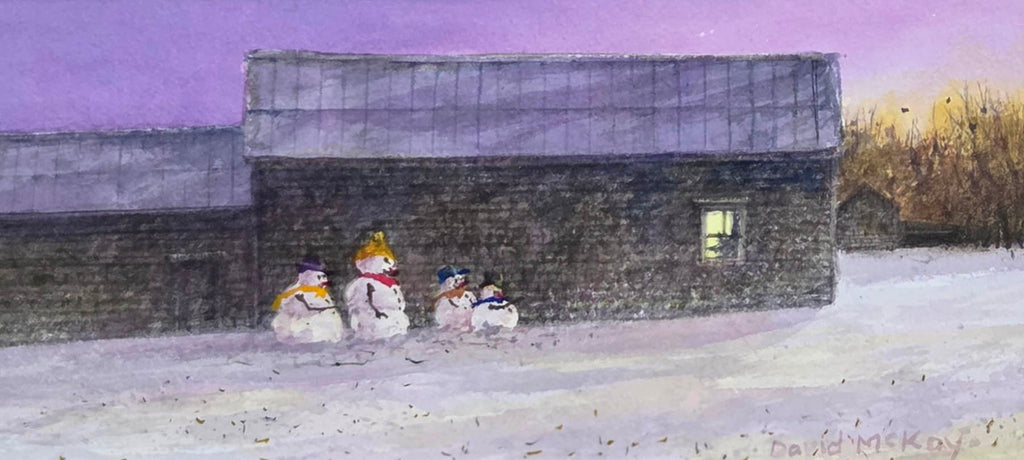 David McKay artwork 'Snow People' at Gallery78 Fredericton, New Brunswick