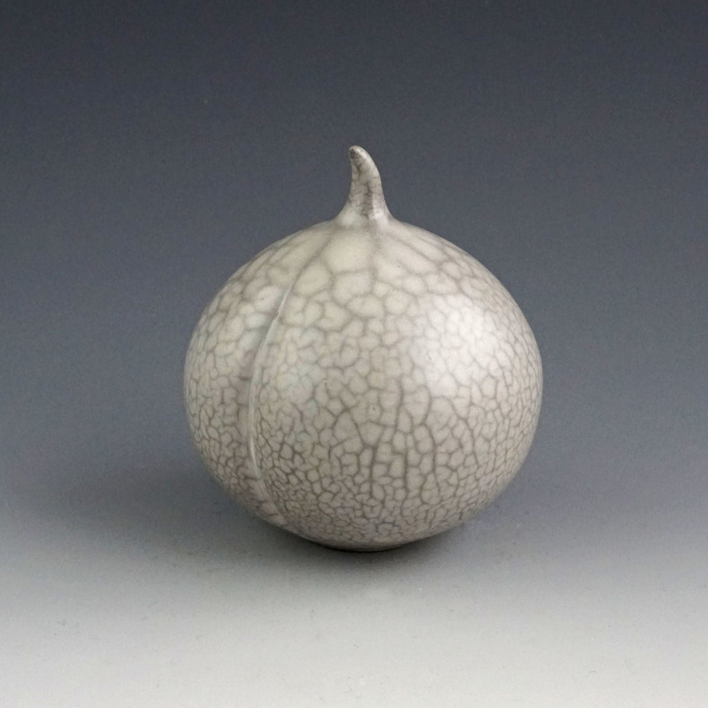 Judy Blake artwork 'Naked Raku-Fired Seed Pod Vessel I' at Gallery78 Fredericton, New Brunswick