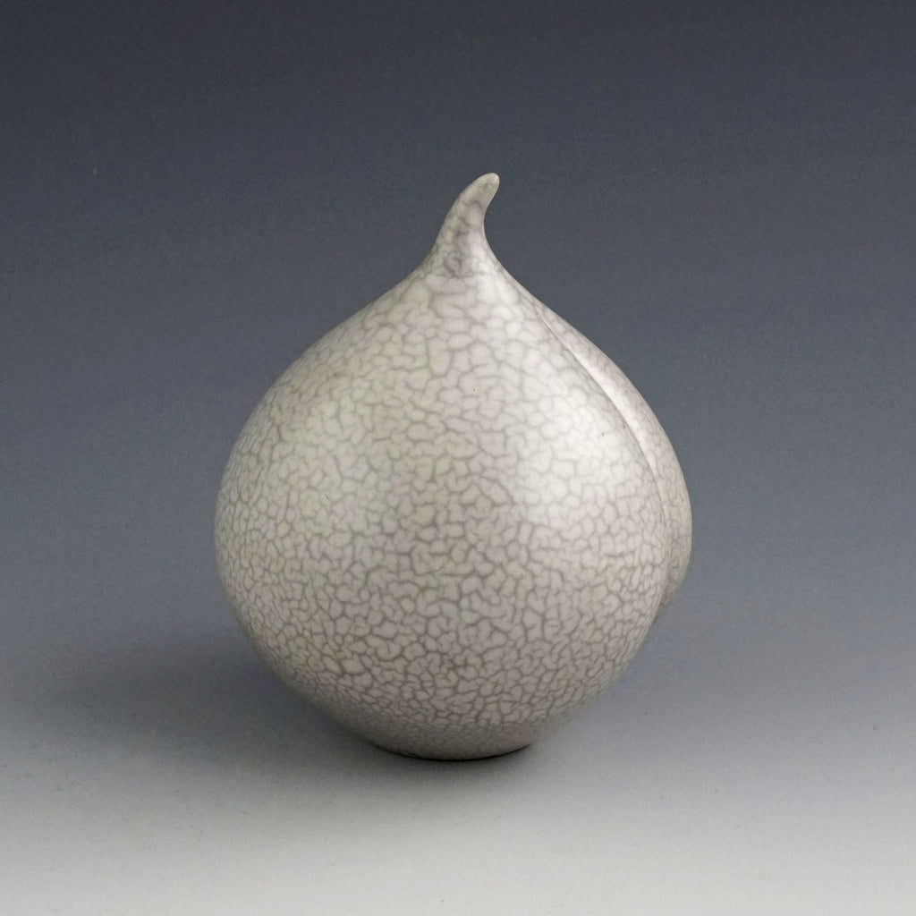 Judy Blake artwork 'Naked Raku-Fired Seed Pod Vessel II' at Gallery78 Fredericton, New Brunswick