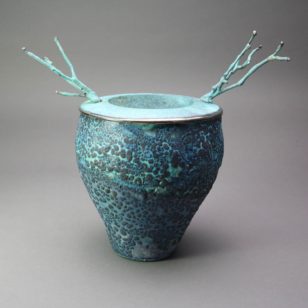 Peter Powning artwork 'Bronze Rimmed Twig Vessel' at Gallery78 Fredericton, New Brunswick