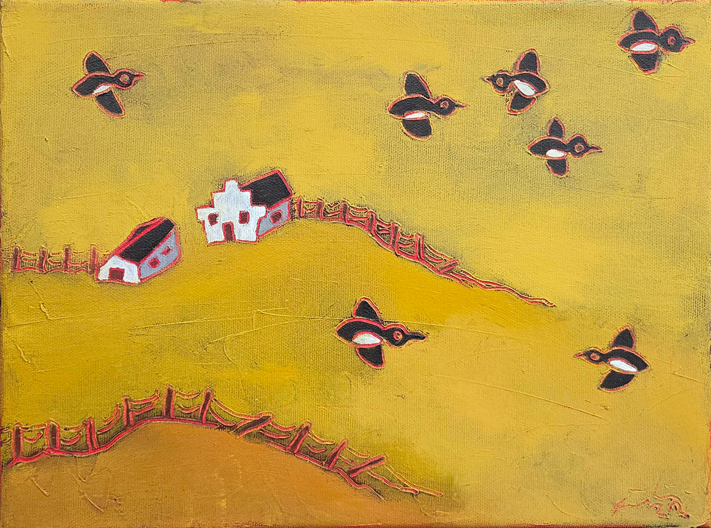Raymond Martin artwork 'Foin d'automne' at Gallery78 Fredericton, New Brunswick