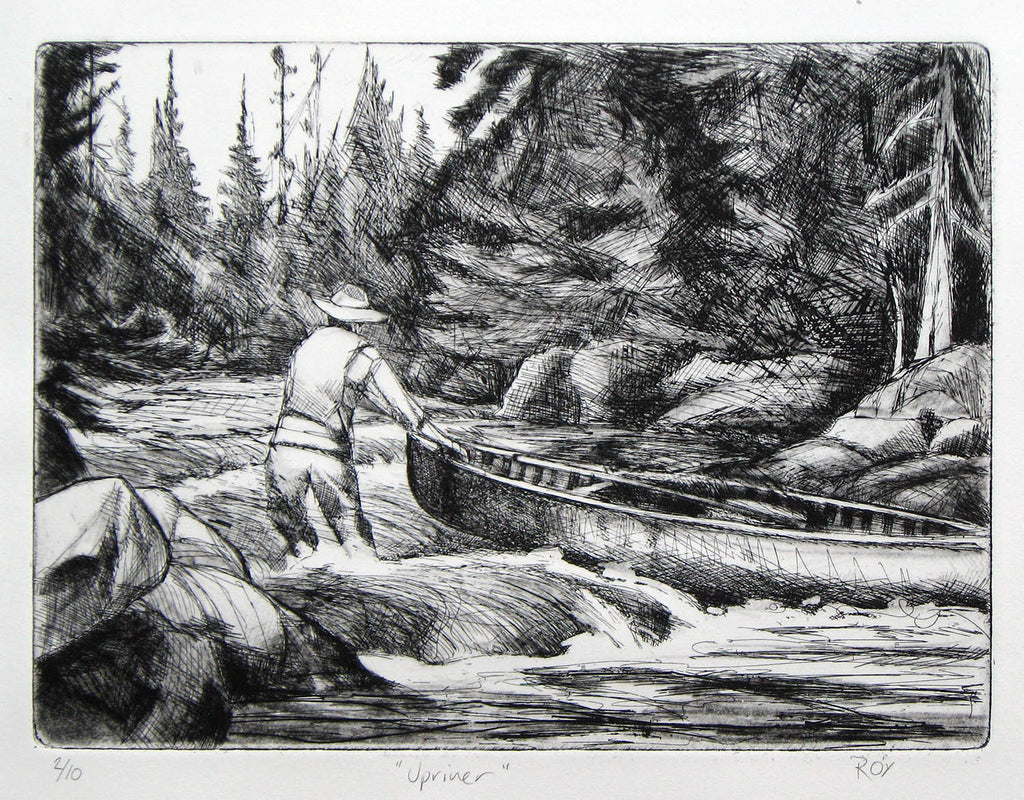 Réjean Roy artwork 'Upriver' at Gallery78 Fredericton, New Brunswick