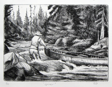 Réjean Roy artwork 'Upriver' at Gallery78 Fredericton, New Brunswick