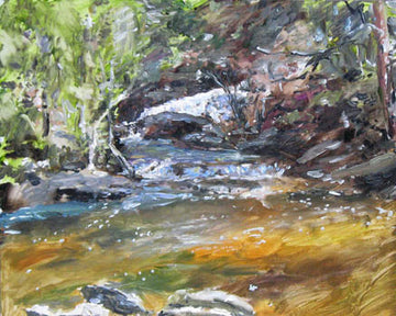 Stephen May artwork 'Garden Creek Falls' at Gallery78 Fredericton, New Brunswick