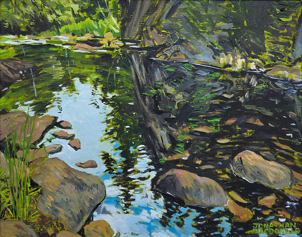 Jonathan MacDonald artwork 'The Narrows, Mullin Stream' at Gallery78 Fredericton, New Brunswick