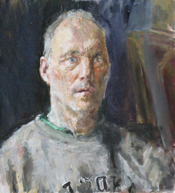 Stephen May artwork 'Self Portrait: Grey on Black' at Gallery78 Fredericton, New Brunswick