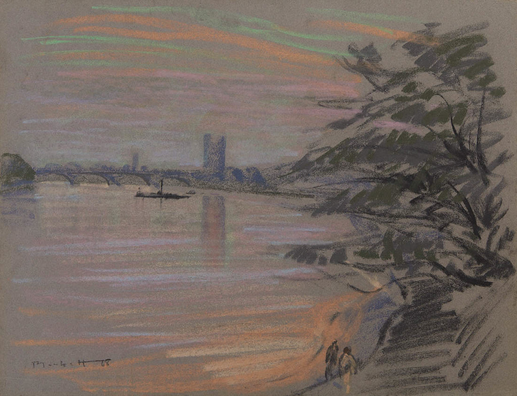 Joseph Plaskett, OC artwork 'The Thames, London' at Gallery78 Fredericton, New Brunswick