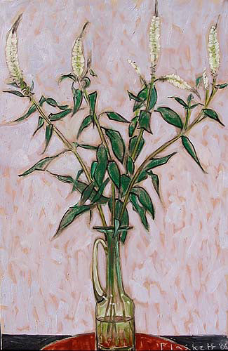 Joseph Plaskett, OC artwork 'Plant with White Flowers' at Gallery78 Fredericton, New Brunswick