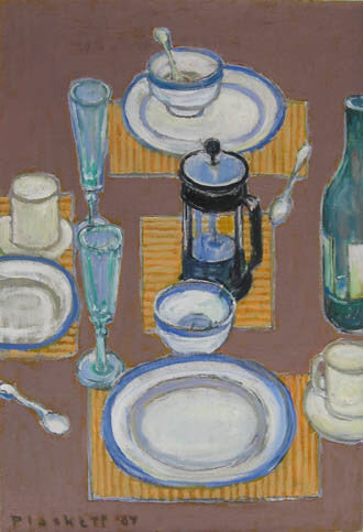 Joseph Plaskett, OC artwork 'Lunch with White Wine' at Gallery78 Fredericton, New Brunswick