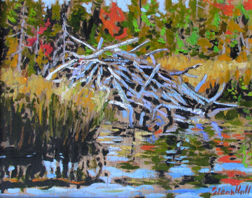 Glenn Hall artwork 'Beaver Lodge Backland Bog' at Gallery78 Fredericton, New Brunswick