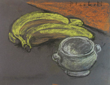 Joseph Plaskett, OC, RCA artwork 'Untitled (Still Life with Bananas I)' at Gallery78 Fredericton, New Brunswick