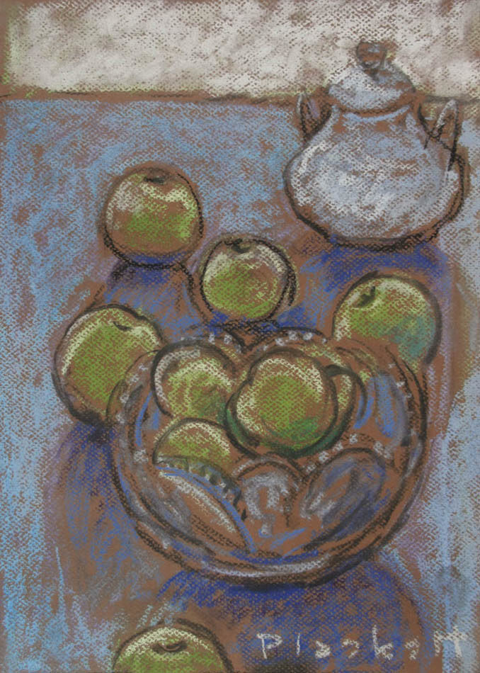Joseph Plaskett, OC, RCA artwork 'Untitled (Still Life with Apples IV)' at Gallery78 Fredericton, New Brunswick