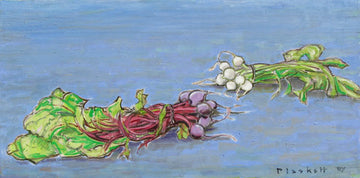 Joseph Plaskett, OC artwork 'Turnips and Beets II' at Gallery78 Fredericton, New Brunswick