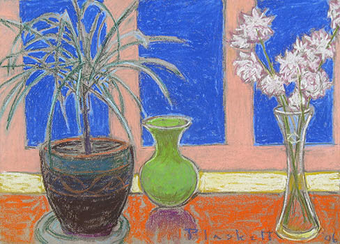 Joseph Plaskett, OC artwork 'Plant, Vase and Flowers' at Gallery78 Fredericton, New Brunswick
