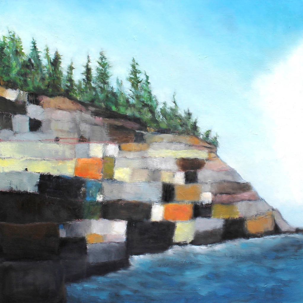 Anna Cameron artwork 'Fundy Cliffs (from the Timelines and Hidden Stories series)' at Gallery78 Fredericton, New Brunswick