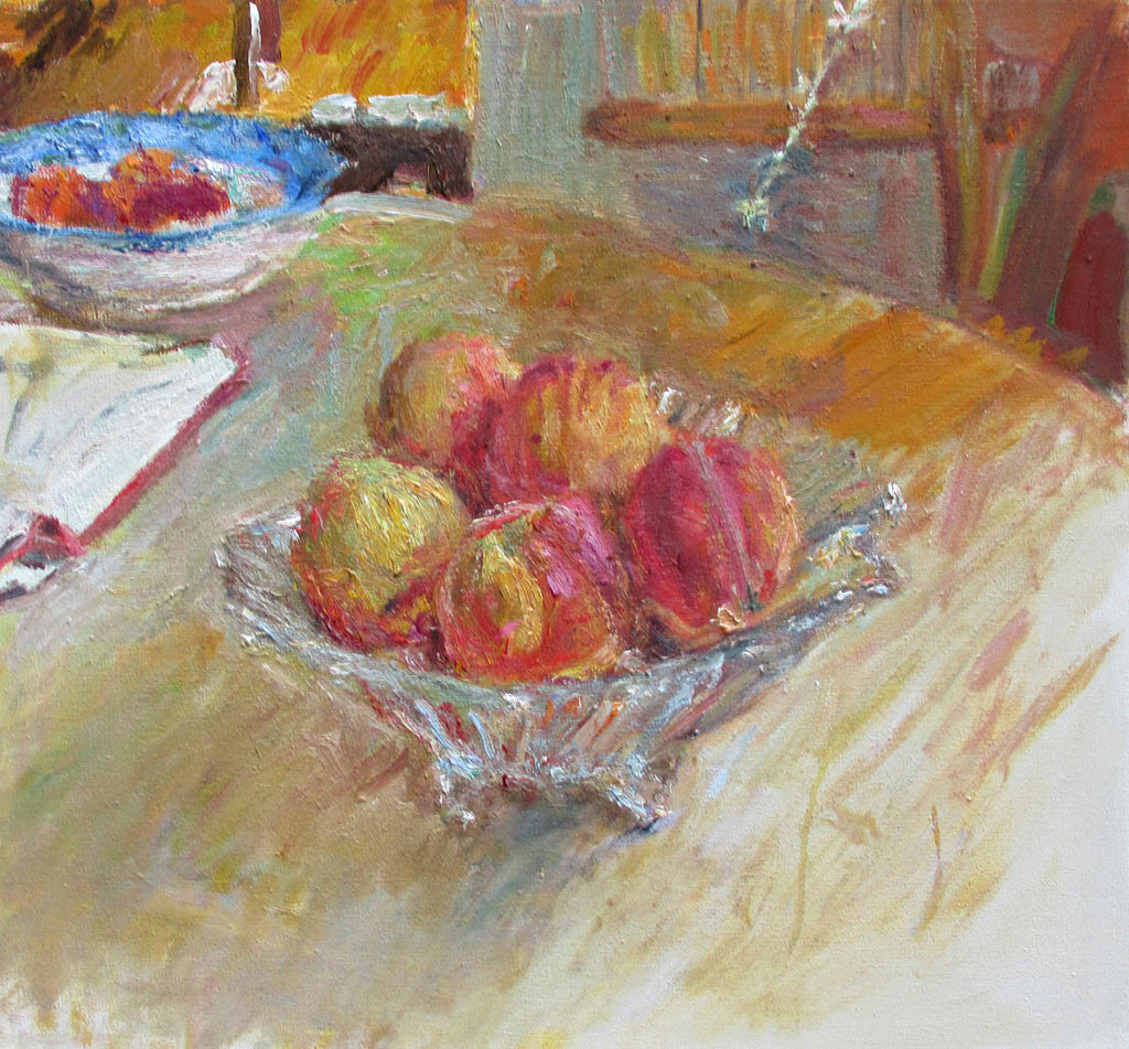 Stephen May artwork 'Two Bowls of Peach' at Gallery78 Fredericton, New Brunswick