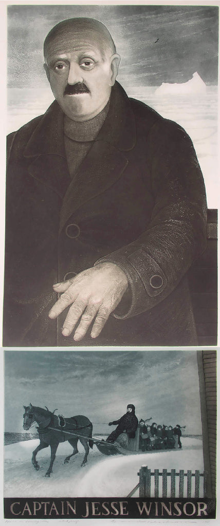 David Blackwood, OC, RCA artwork 'Captain Jesse Winsor - Home in Wesleyville' at Gallery78 Fredericton, New Brunswick