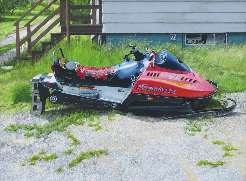 Peter Salmon artwork 'Untitled (Snowmobile)' at Gallery78 Fredericton, New Brunswick