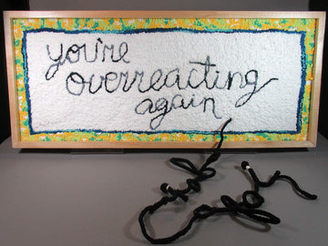 Danielle Hogan artwork 'You're Overreacting Again' at Gallery78 Fredericton, New Brunswick