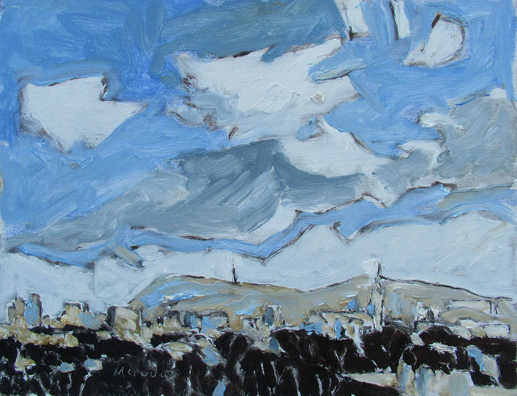 R.F.M. McInnis artwork 'Rough Clouds Over Montreal' at Gallery78 Fredericton, New Brunswick