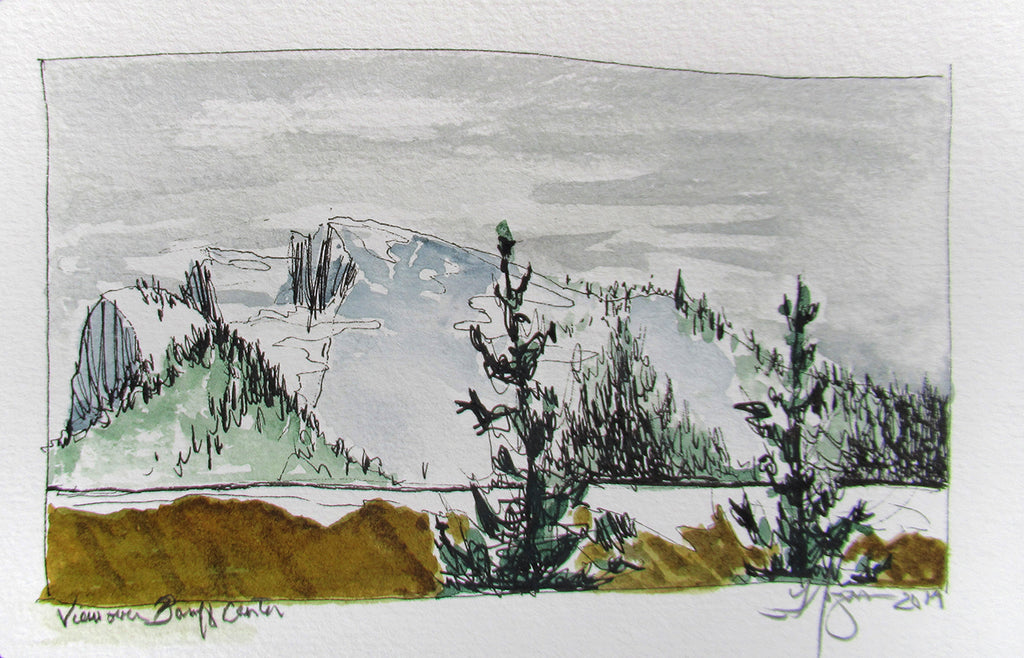 Danielle Hogan artwork 'View Over Banff Centre' at Gallery78 Fredericton, New Brunswick