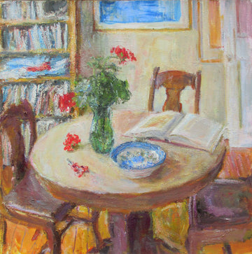 Stephen May artwork 'Dining Room with Geraniums' at Gallery78 Fredericton, New Brunswick