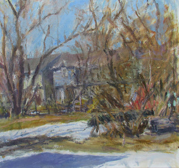 Stephen May artwork 'Rabbit Town - Last of the Snow' at Gallery78 Fredericton, New Brunswick
