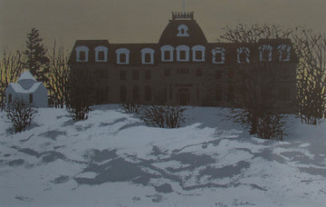 Bruno Bobak, OC, RCA artwork 'Old Arts Building, UNB' at Gallery78 Fredericton, New Brunswick