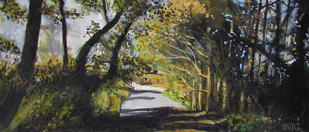 Paul Miller artwork 'Dappled Laneway to Clare's Farm' at Gallery78 Fredericton, New Brunswick