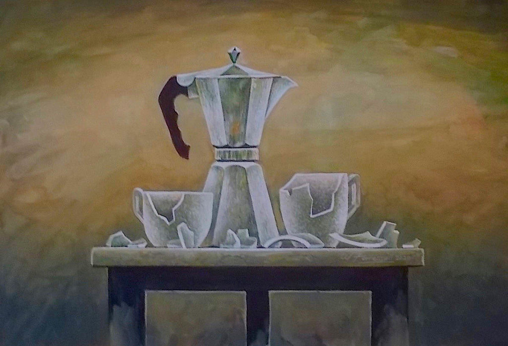 William Forrestall artwork 'Broken Coffee Cups' at Gallery78 Fredericton, New Brunswick