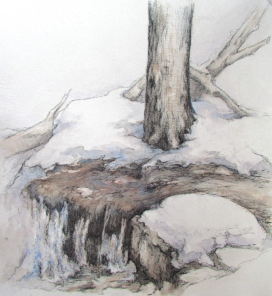 Melissa Kennedy artwork 'Untitled (Tree and Creek)' at Gallery78 Fredericton, New Brunswick