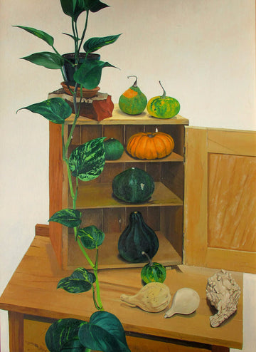 Peter Salmon artwork 'untitled (Still Life with Gourds on Shelf)' at Gallery78 Fredericton, New Brunswick