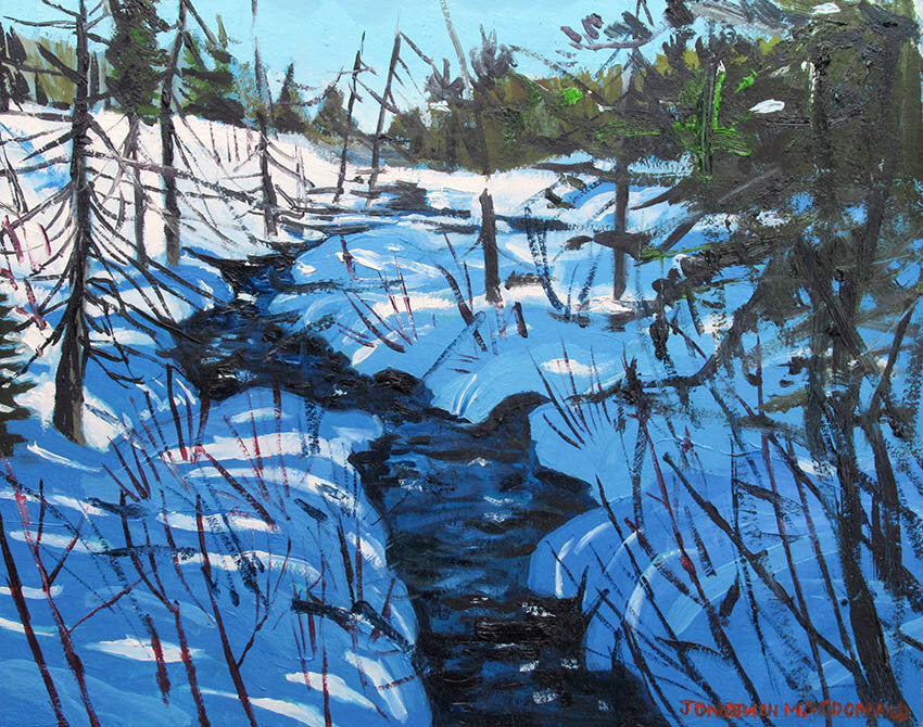 Jonathan MacDonald artwork 'The Brook Below the Mines' at Gallery78 Fredericton, New Brunswick