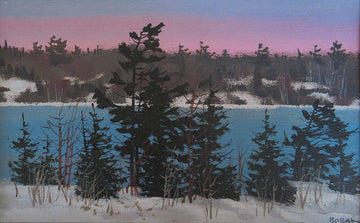 Bruno Bobak, OC, RCA artwork 'Early Spring Evening' at Gallery78 Fredericton, New Brunswick