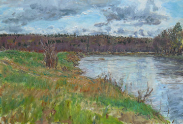 Stephen May artwork 'Nashwaak River in the Spring' at Gallery78 Fredericton, New Brunswick