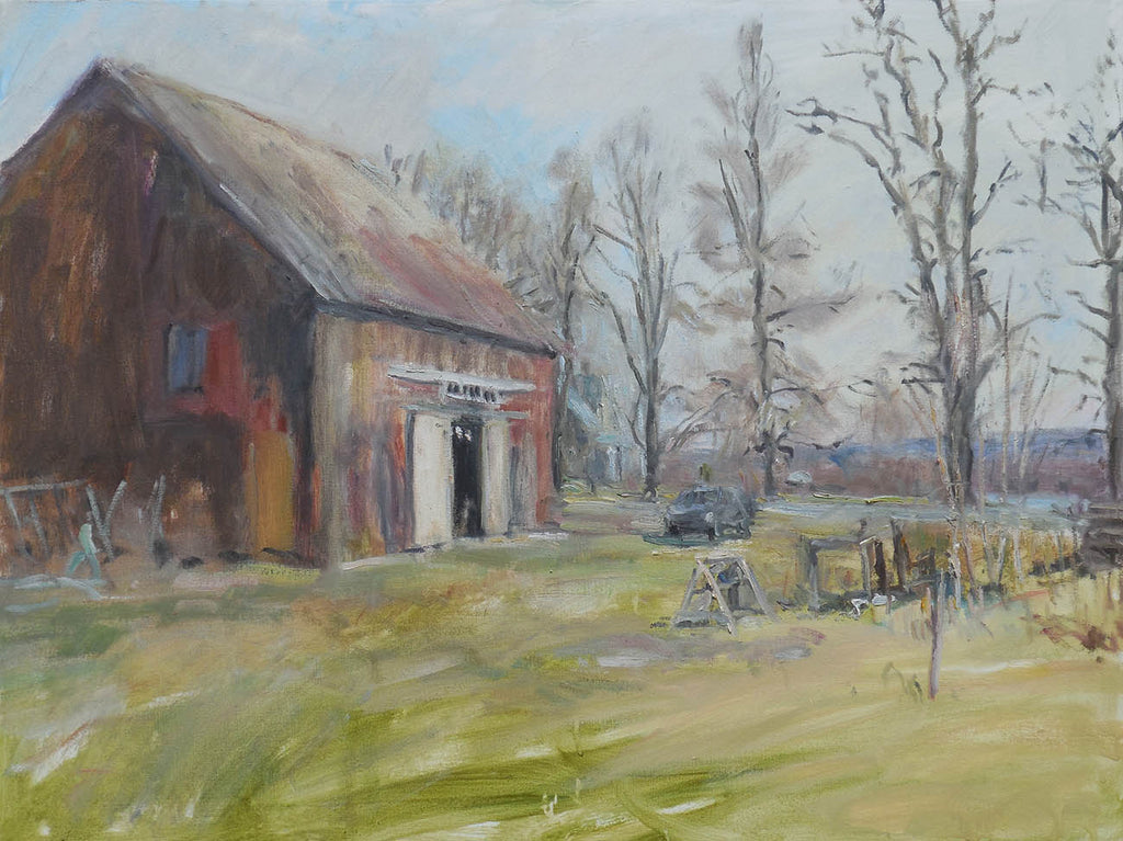 Stephen May artwork 'Gagetown Barn in the Spring' at Gallery78 Fredericton, New Brunswick