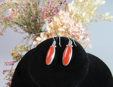 Laura Boudreau artwork 'Valeria Collection: Carnelian Earrings I' at Gallery78 Fredericton, New Brunswick