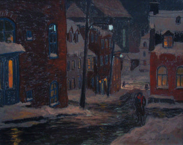 Horace Champagne artwork 'Winter Evening' at Gallery78 Fredericton, New Brunswick