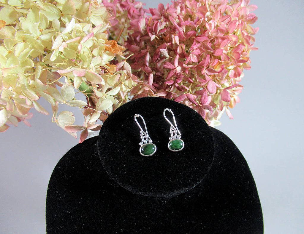 Laura Boudreau artwork 'Valeria Collection: Jade Earrings' at Gallery78 Fredericton, New Brunswick