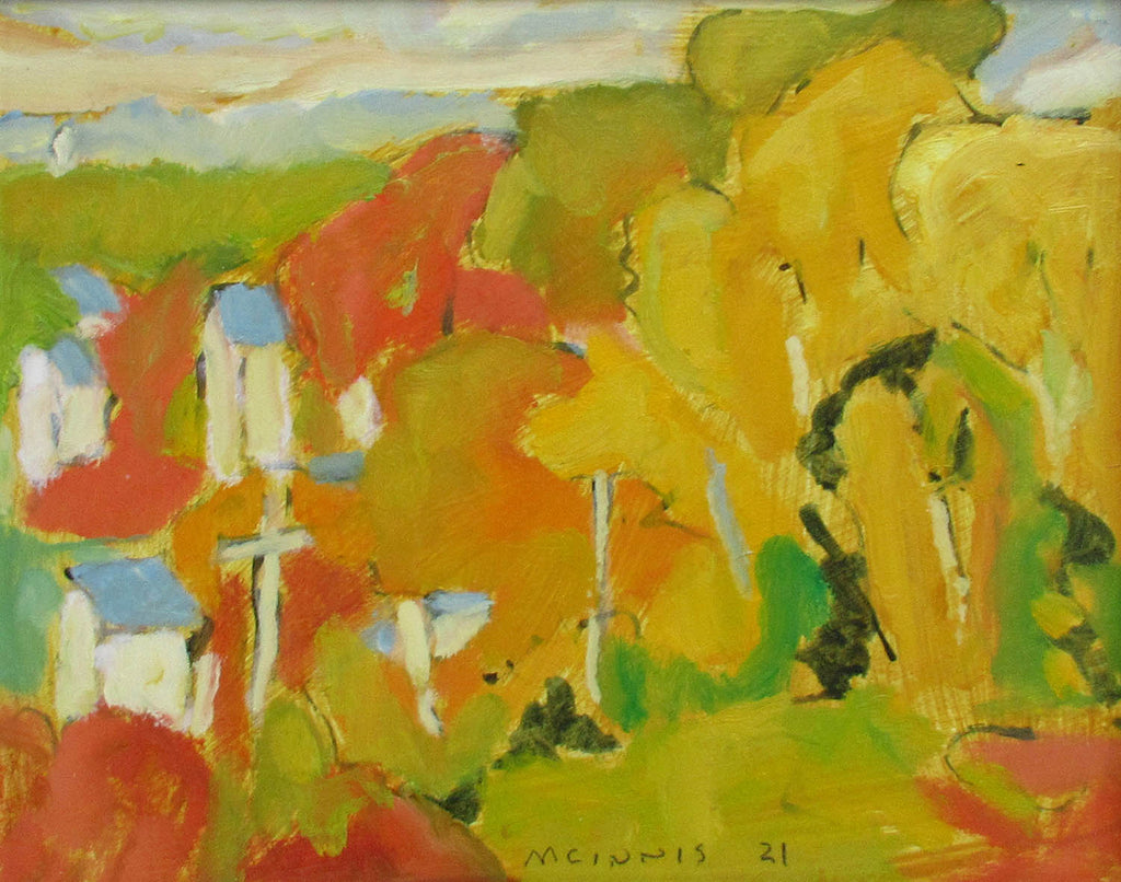 R.F.M. McInnis artwork 'Autumn Village' at Gallery78 Fredericton, New Brunswick