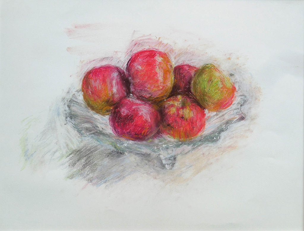 Stephen May artwork 'Apples in a Glass Bowl I' at Gallery78 Fredericton, New Brunswick