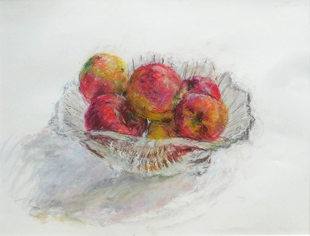 Stephen May artwork 'Apples in a Glass Bowl II' at Gallery78 Fredericton, New Brunswick