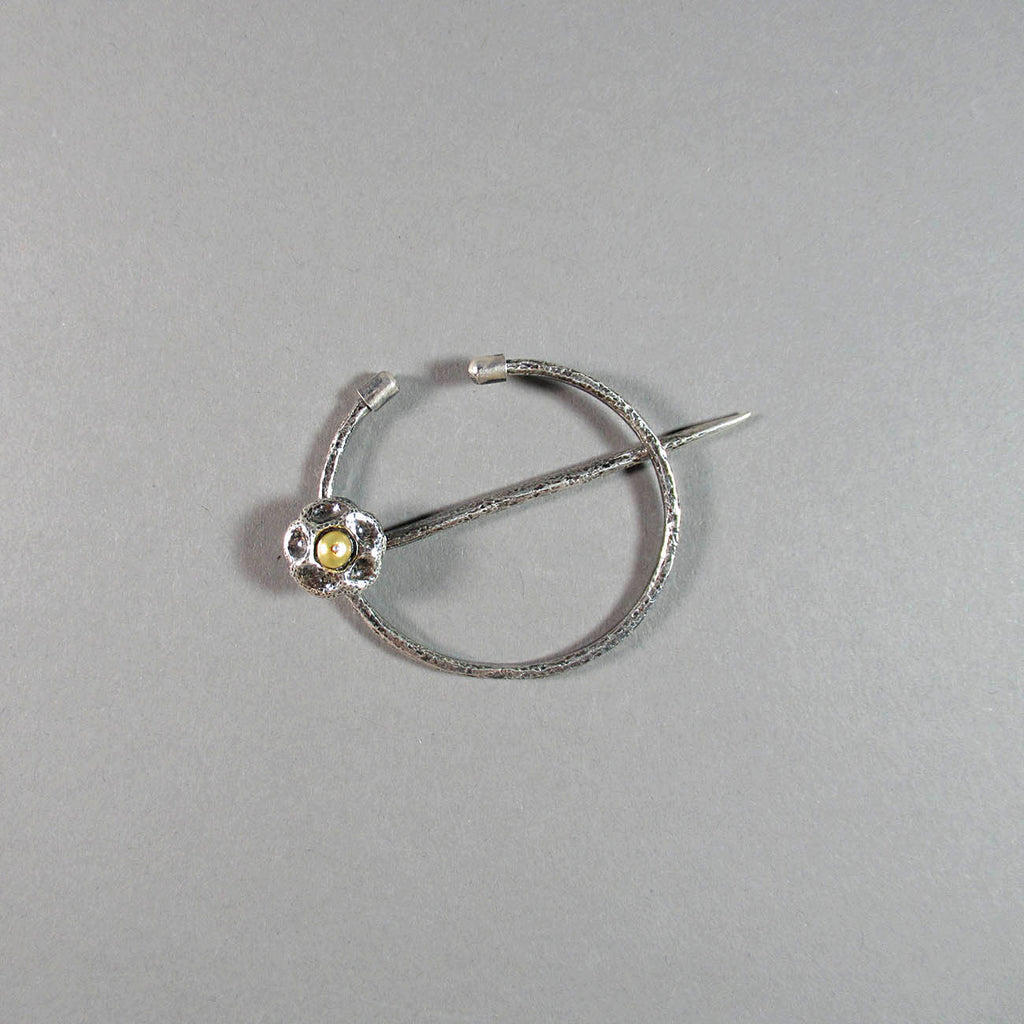 Ann Fillmore artwork 'Penannular Brooch with Small Pod and Pearl' at Gallery78 Fredericton, New Brunswick